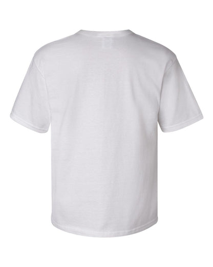 Rear View of White Heritage Jersey T-Shirt - T105