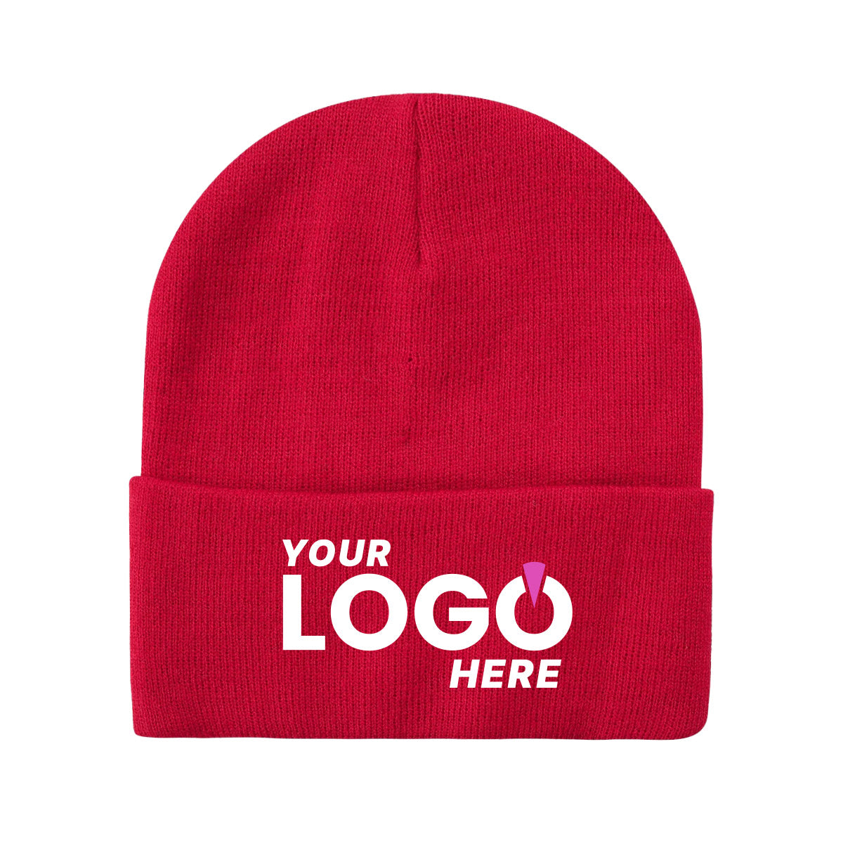 Custom Embroidered Unbranded Long Knit Beanie with Logo