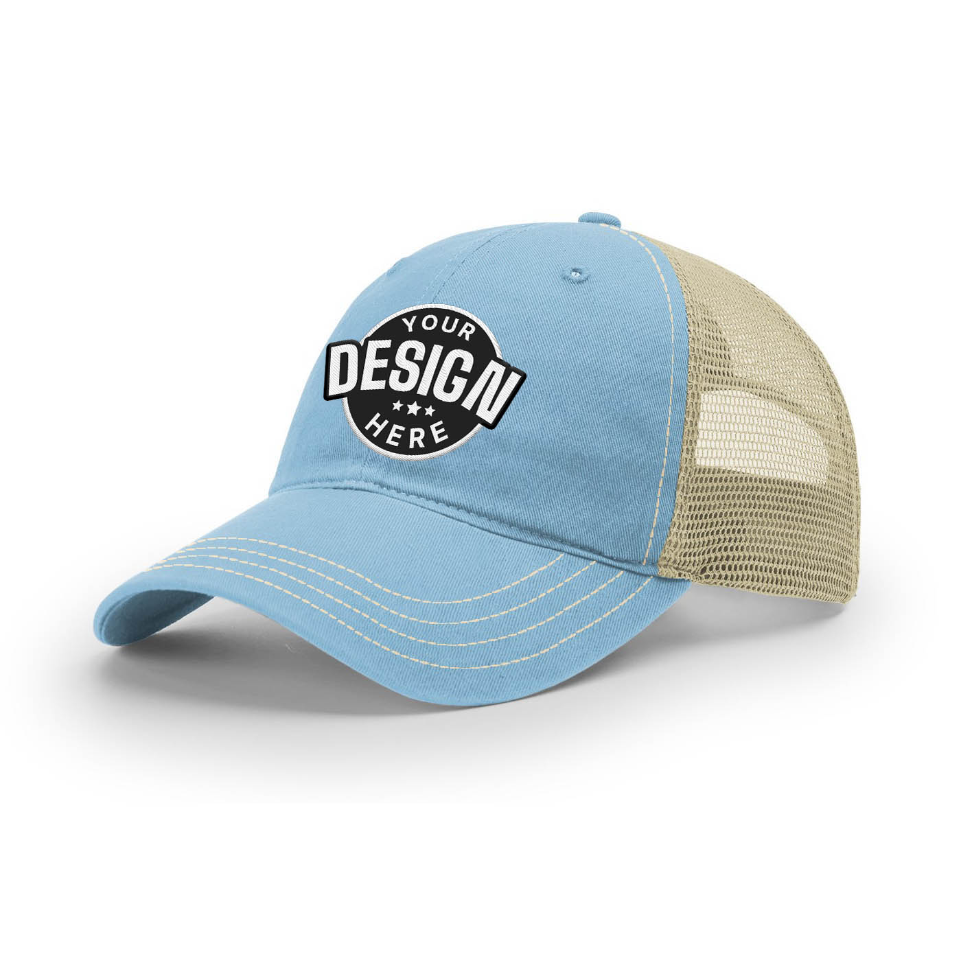 Custom Embroidered Richardson 111 Garment Washed Trucker Hat