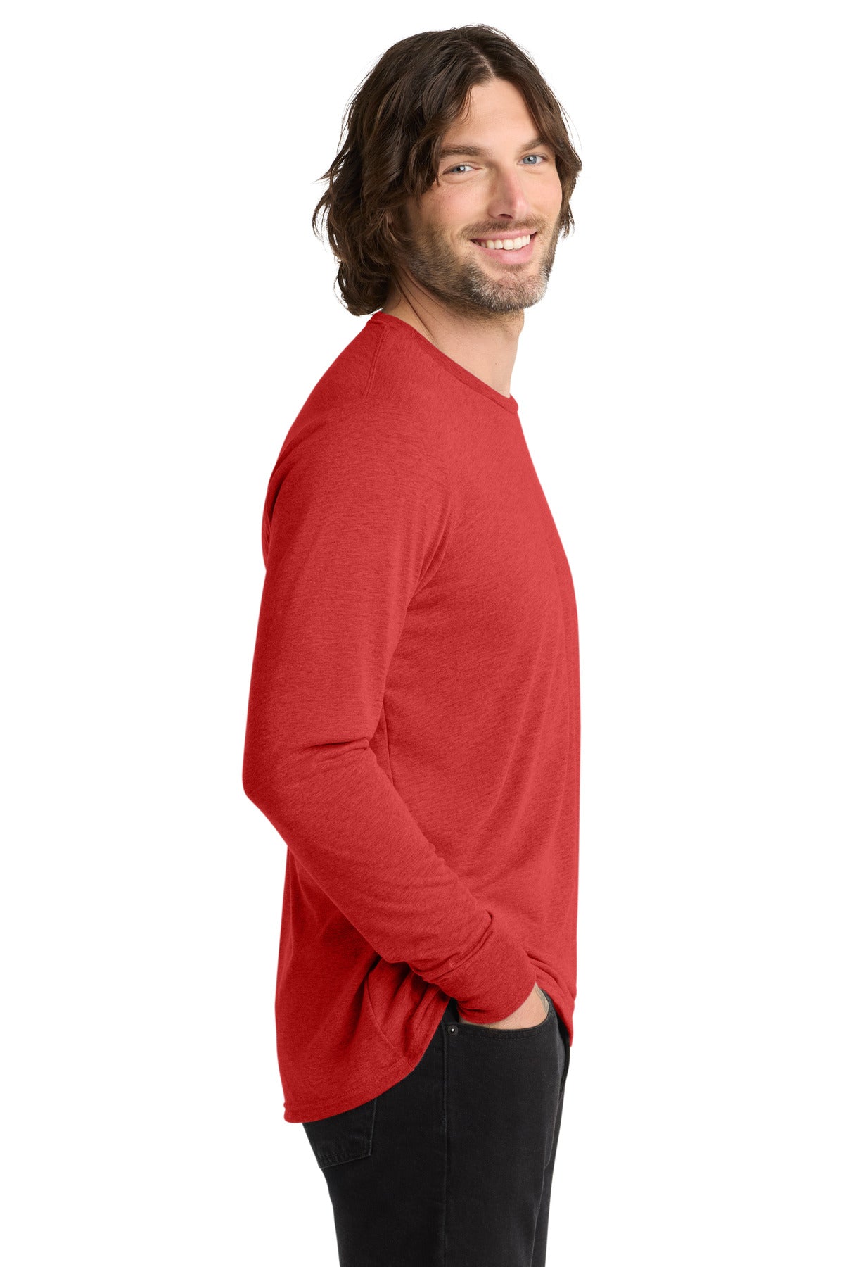 Rise Up Red Allmade Unisex Tri-Blend Long Sleeve Tee AL6004
