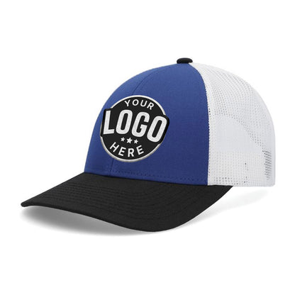 Custom Embroidered Pacific Headwear P114 Low-Pro Trucker Cap - Flat Embroidery