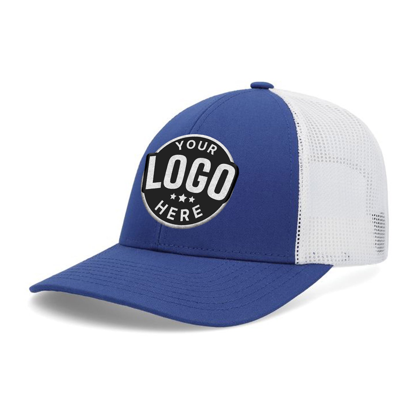 Custom Embroidered Pacific Headwear P114 Low-Pro Trucker Cap - Flat Embroidery
