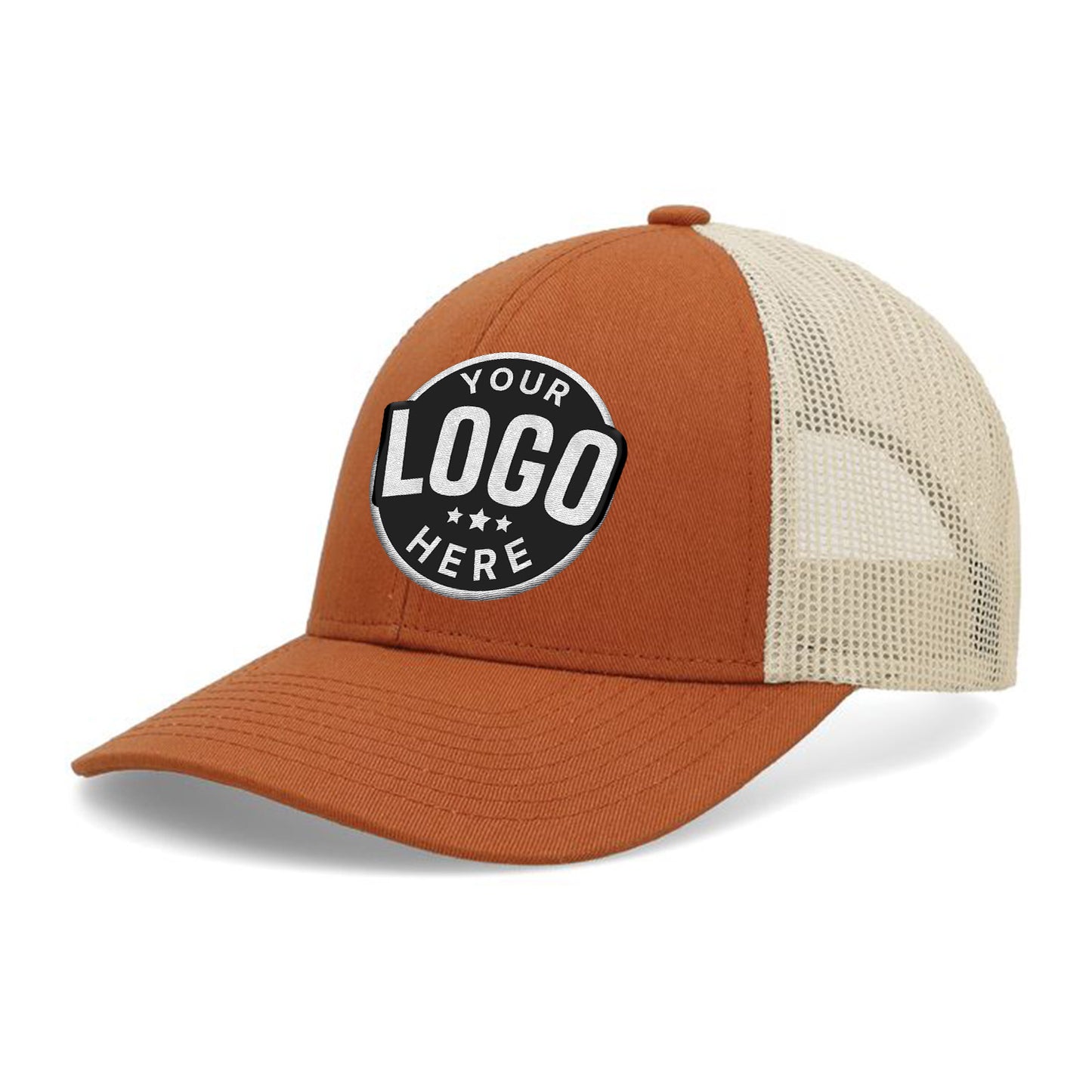 Custom Embroidered Pacific Headwear P114 Low-Pro Trucker Cap - Flat Embroidery