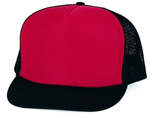 Nissun Classic Trucker Baseball Hats Caps Foam Mesh Blank Solid Two Tone Snapback - Blank