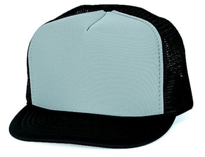 Nissun Classic Trucker Baseball Hats Caps Foam Mesh Blank Solid Two Tone Snapback - Blank