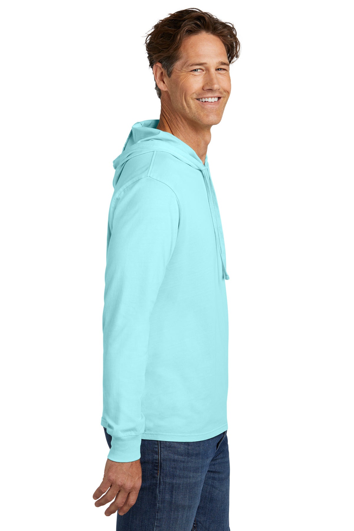 SaltwtrBlu Allmade Unisex Mineral Dye Organic Cotton Hoodie Tee AL6305