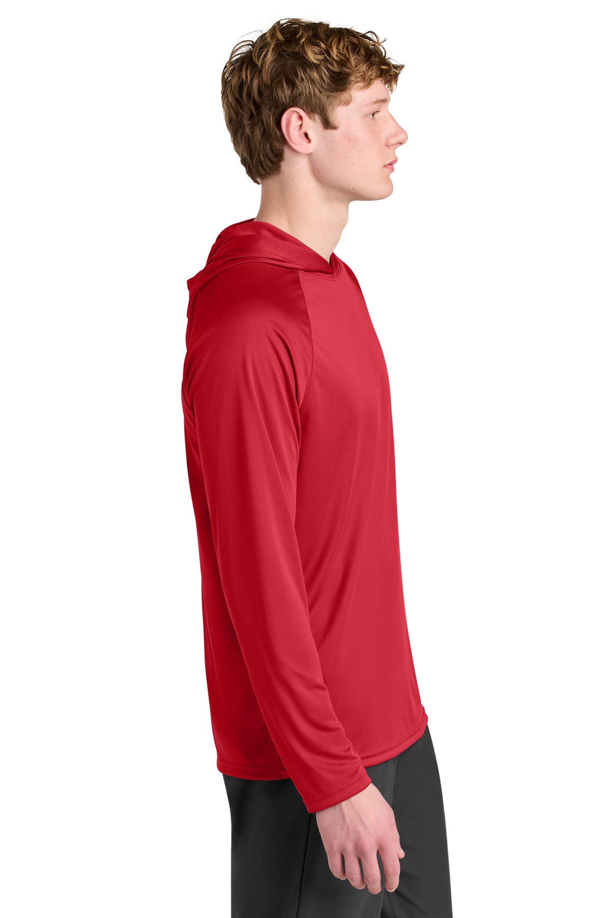 Scarlet A4 Cooling Performance Long Sleeve Hooded Tee A4N3409