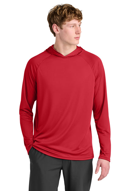 Scarlet A4 Cooling Performance Long Sleeve Hooded Tee A4N3409