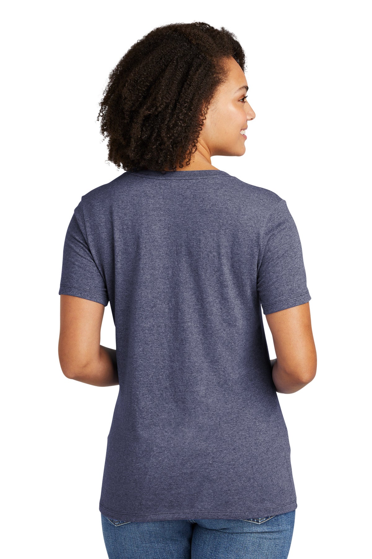 SlvgdNvyHt Allmade Women's Recycled Blend V-Neck Tee AL2303