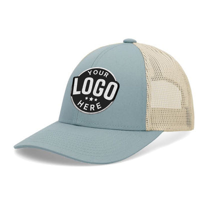 Custom Embroidered Pacific Headwear P114 Low-Pro Trucker Cap - Flat Embroidery