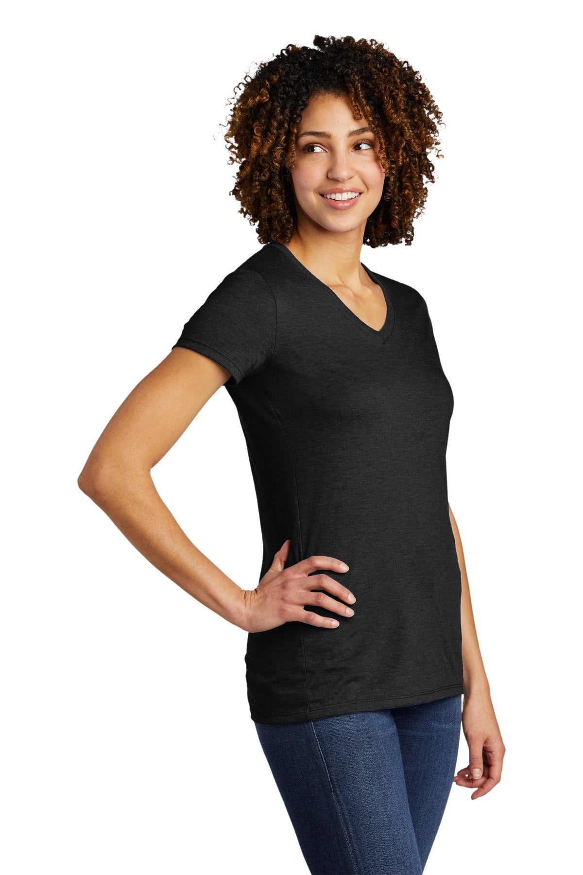 Space Black Allmade Women's Tri-Blend V-Neck Tee AL2018