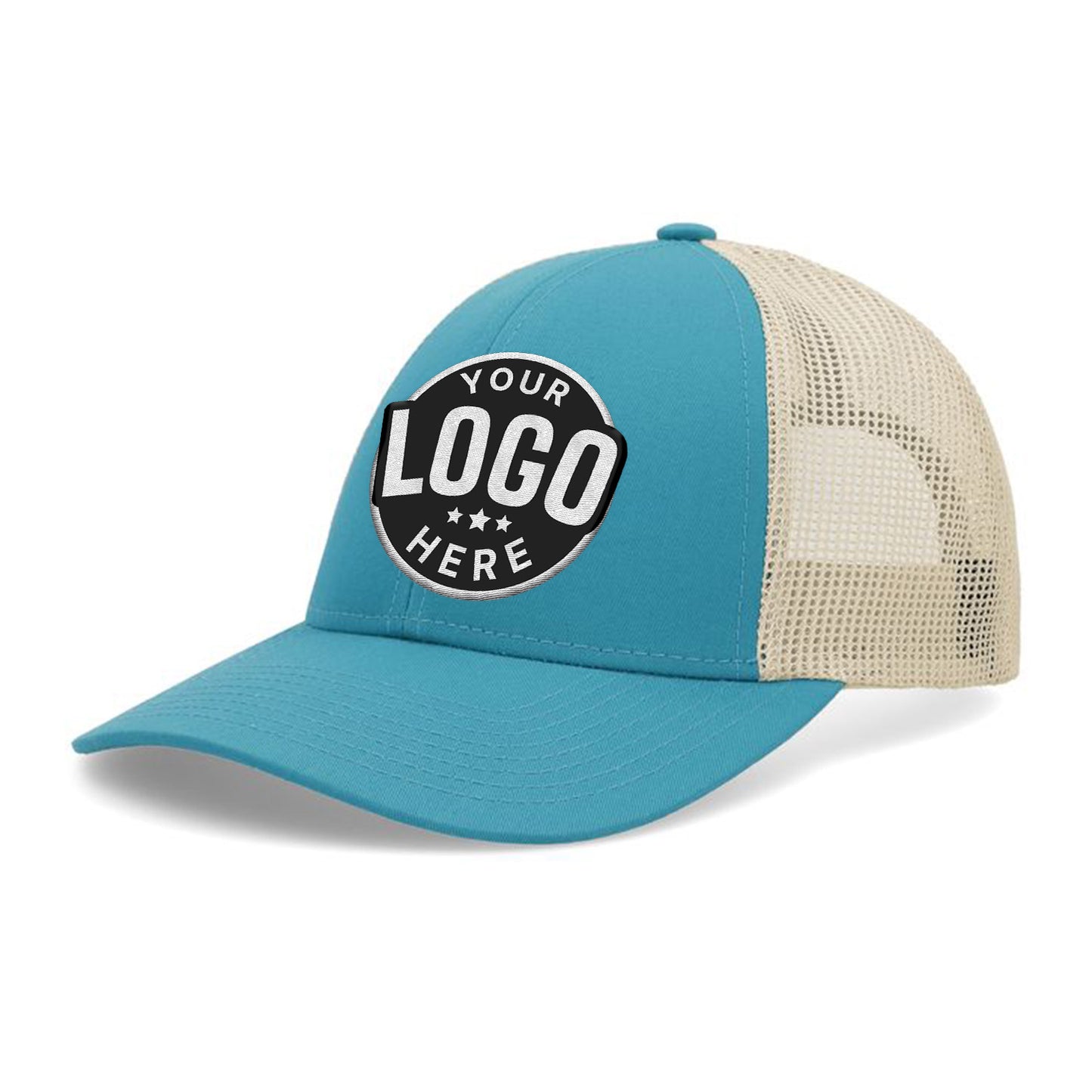 Custom Embroidered Pacific Headwear P114 Low-Pro Trucker Cap - Flat Embroidery