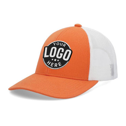 Custom Embroidered Pacific Headwear P114 Low-Pro Trucker Cap - Flat Embroidery