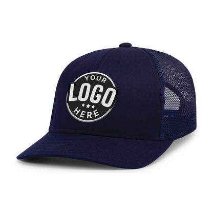 Custom Embroidered Pacific Headwear P114 Low-Pro Trucker Cap - Flat Embroidery