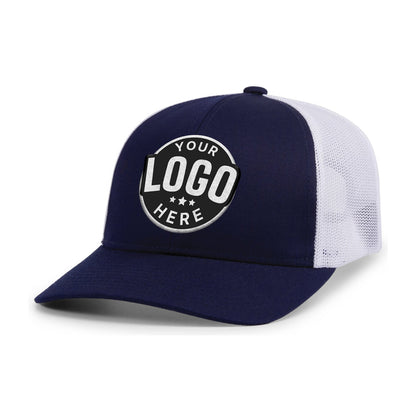 Custom Embroidered Pacific Headwear P114 Low-Pro Trucker Cap - Flat Embroidery