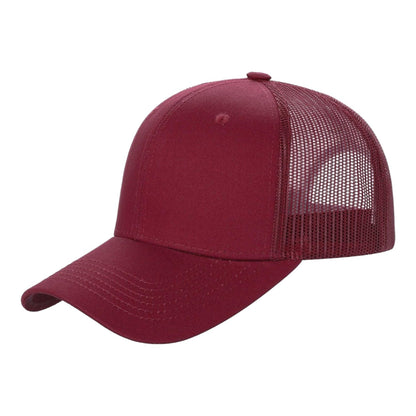 Unbranded 6-Panel Curve Trucker Hat, Blank Mesh Back Cap