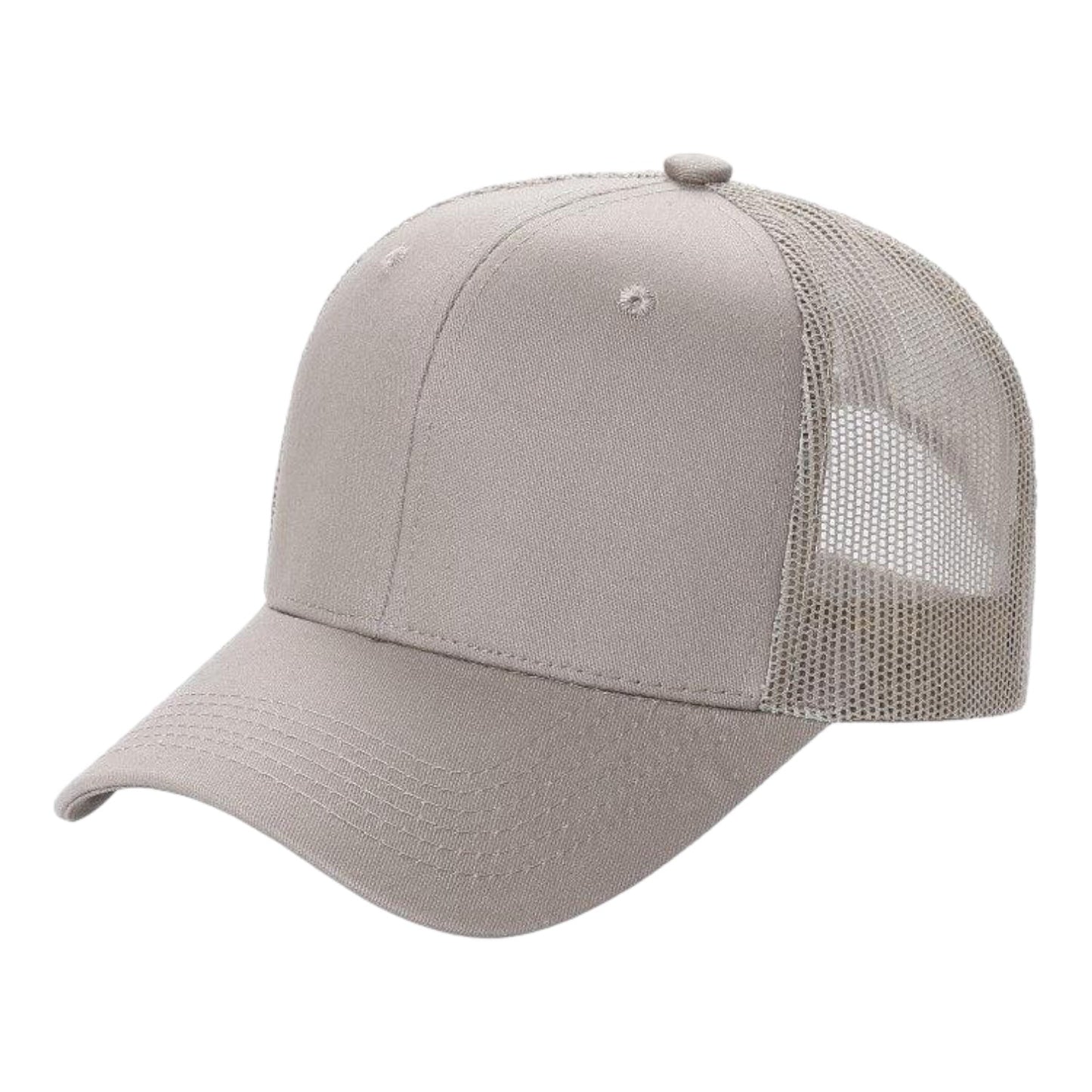 Unbranded 6-Panel Curve Trucker Hat, Blank Mesh Back Cap