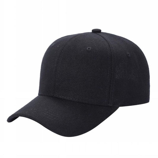 Unbranded Structured Baseball Cap, Blank 6 Panel Hat