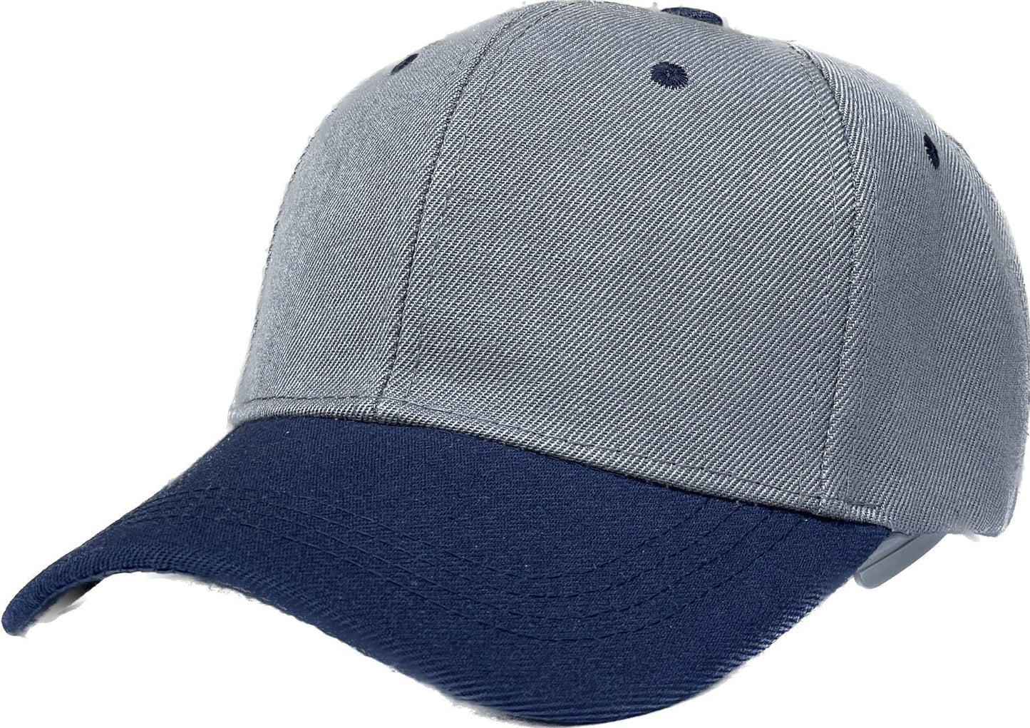 Unbranded 2 Tone Baseball Cap, Blank Structured Hat