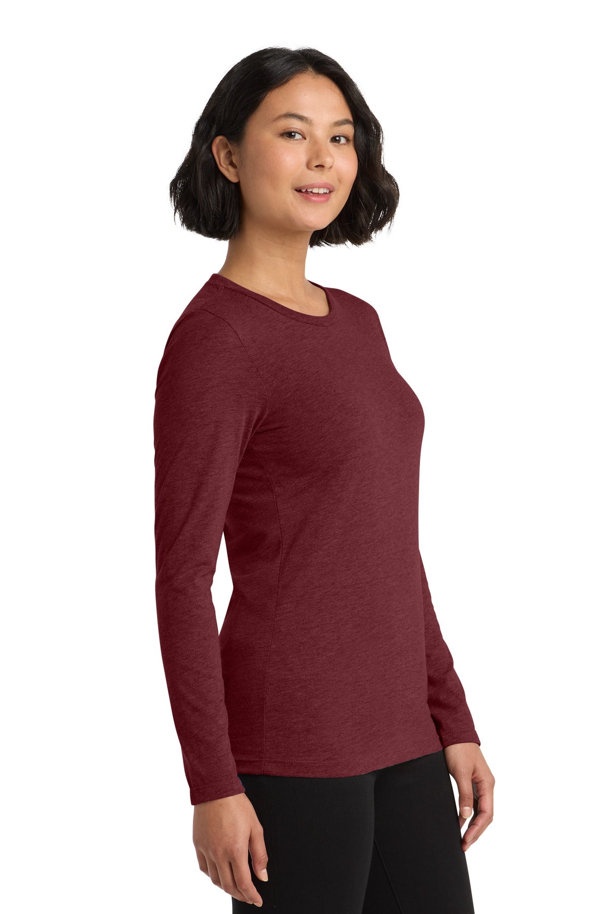 Vino Red Allmade Women's Tri-Blend Long Sleeve Tee AL6008