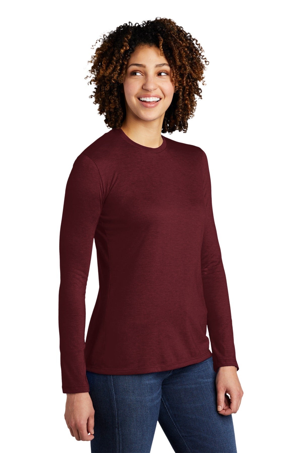 Vino Red Allmade Women's Tri-Blend Long Sleeve Tee AL6008