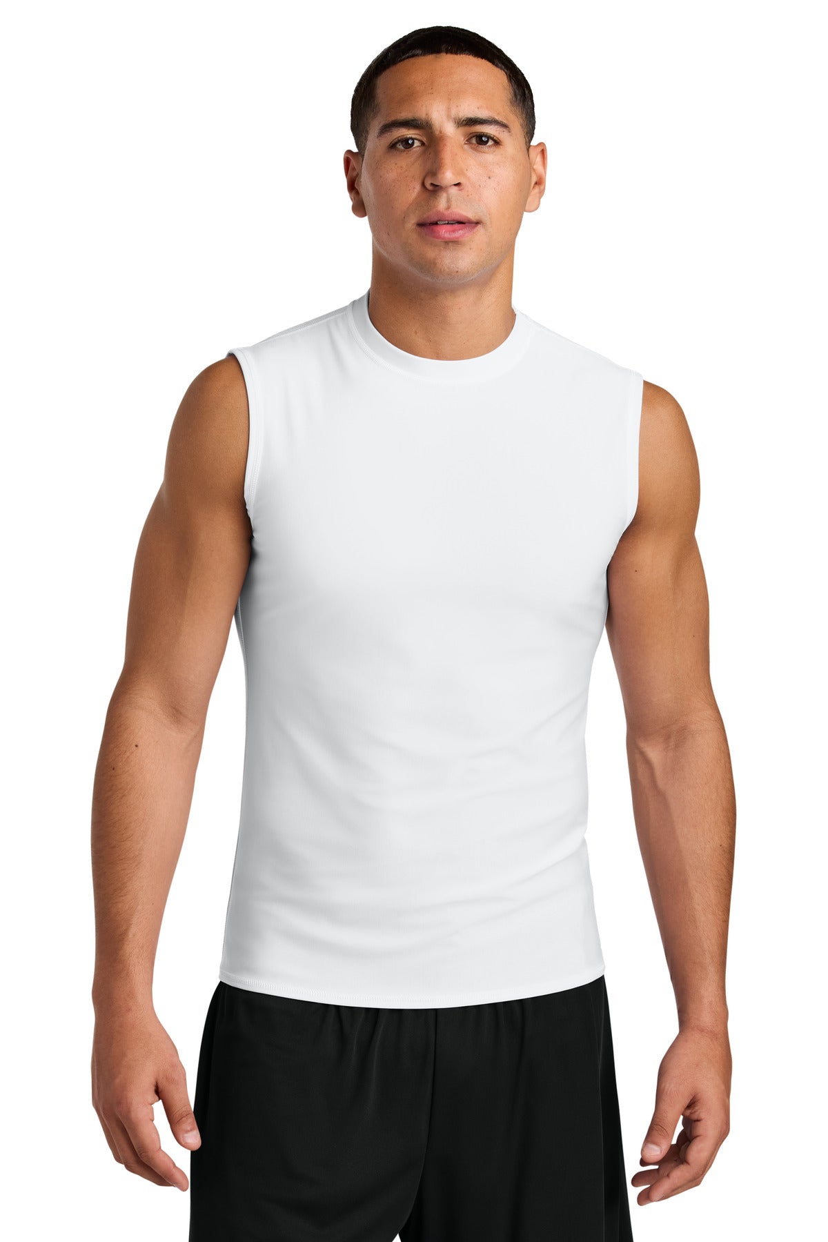 White A4 Compression Muscle Tee A4N2306