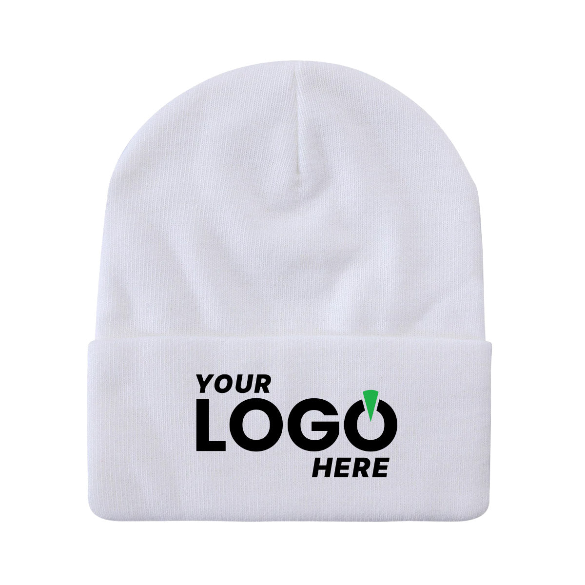 Custom Embroidered Unbranded Long Knit Beanie with Logo