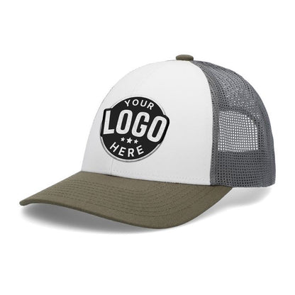 Custom Embroidered Pacific Headwear P114 Low-Pro Trucker Cap - Flat Embroidery