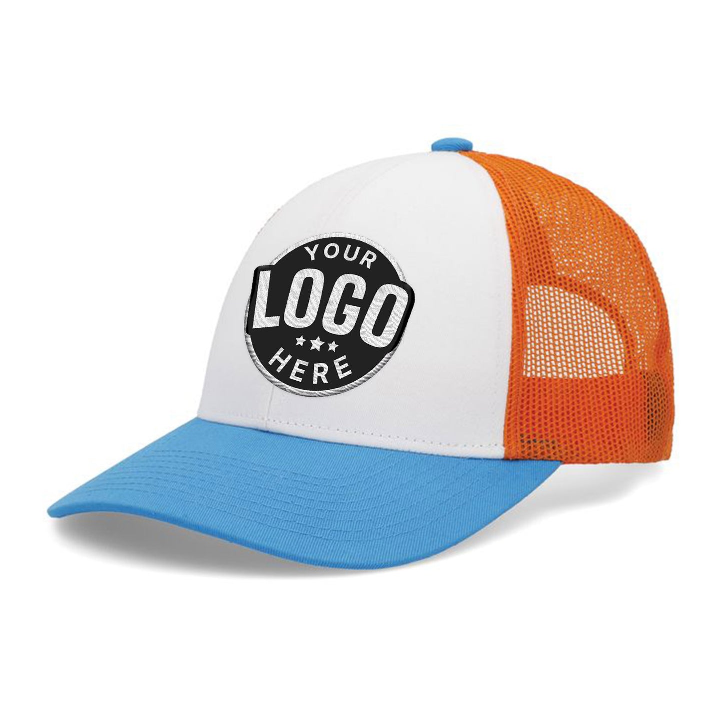 Custom Embroidered Pacific Headwear P114 Low-Pro Trucker Cap - Flat Embroidery