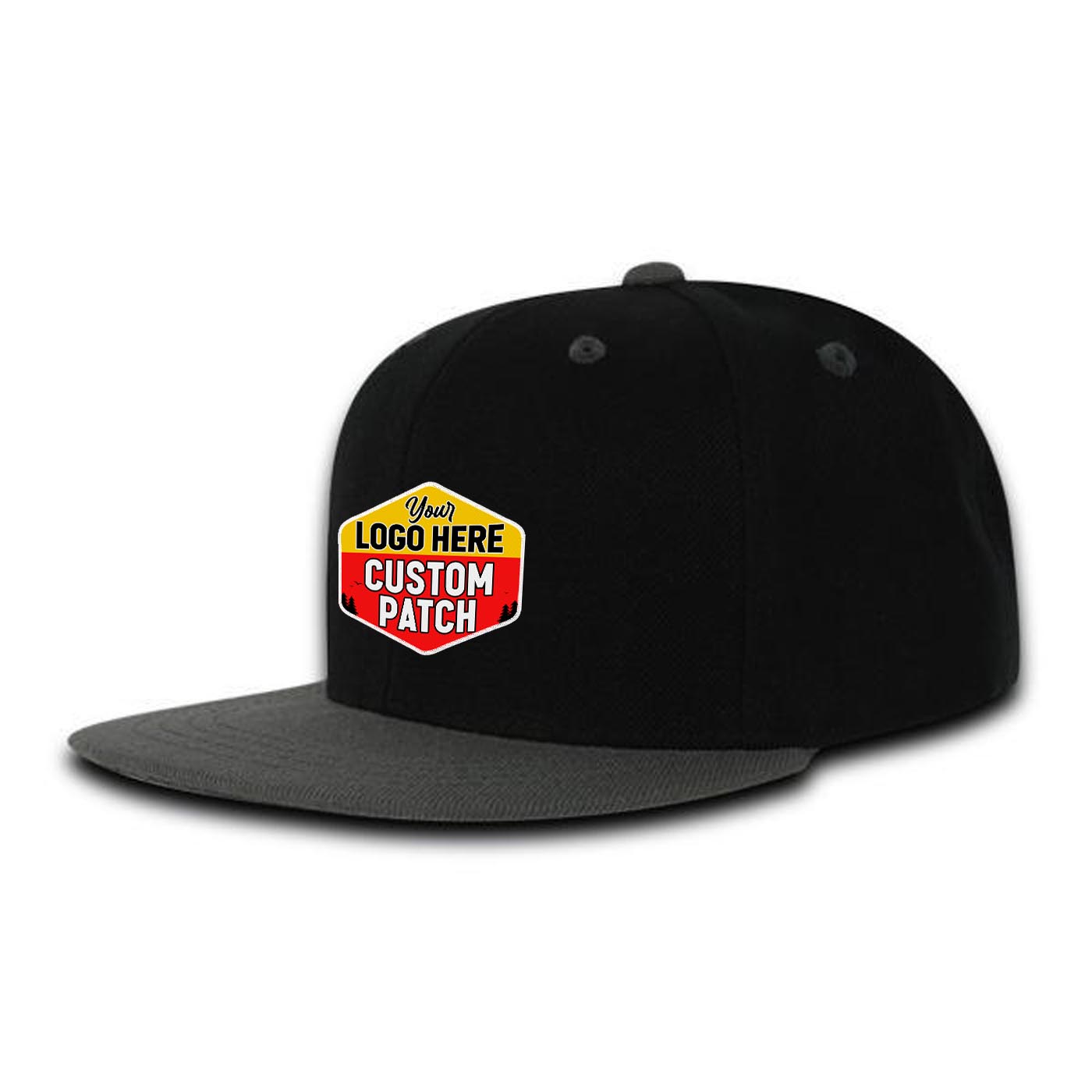 Custom Patch Decky 7011 - Youth 6 Panel High Profile Structured Snapback, Kids Flat Bill Hat