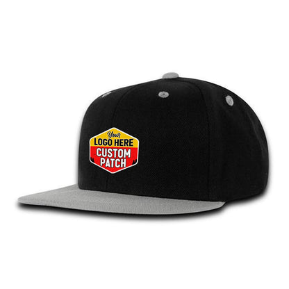 Custom Patch Decky 7011 - Youth 6 Panel High Profile Structured Snapback, Kids Flat Bill Hat