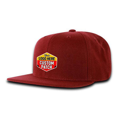 Custom Patch Decky 7011 - Youth 6 Panel High Profile Structured Snapback, Kids Flat Bill Hat