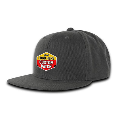 Custom Patch Decky 7011 - Youth 6 Panel High Profile Structured Snapback, Kids Flat Bill Hat