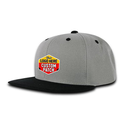 Custom Patch Decky 7011 - Youth 6 Panel High Profile Structured Snapback, Kids Flat Bill Hat