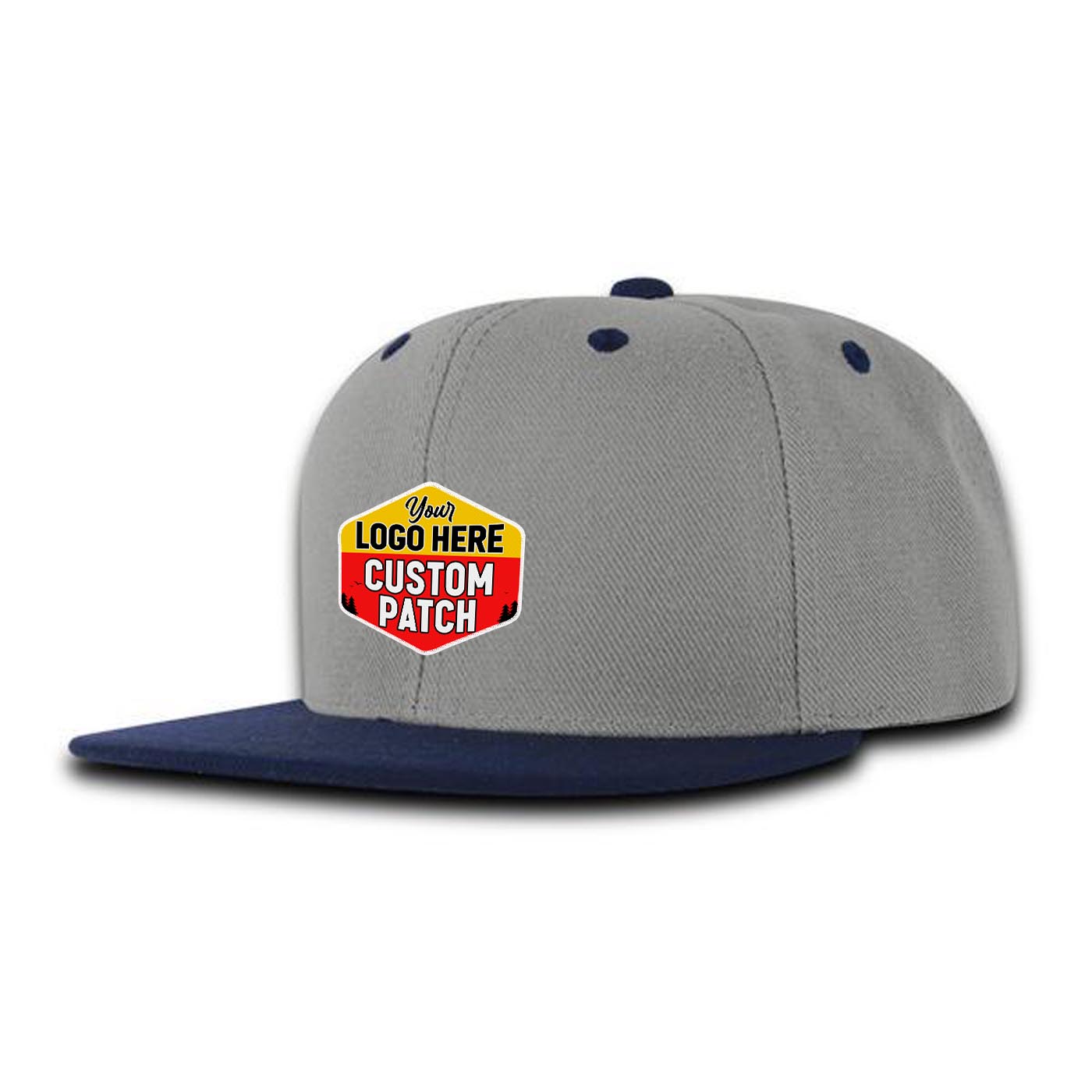 Custom Patch Decky 7011 - Youth 6 Panel High Profile Structured Snapback, Kids Flat Bill Hat