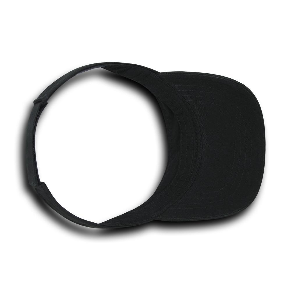 Wholesale Bulk Blank Kids' Youth Visors - Decky 7007 - Black