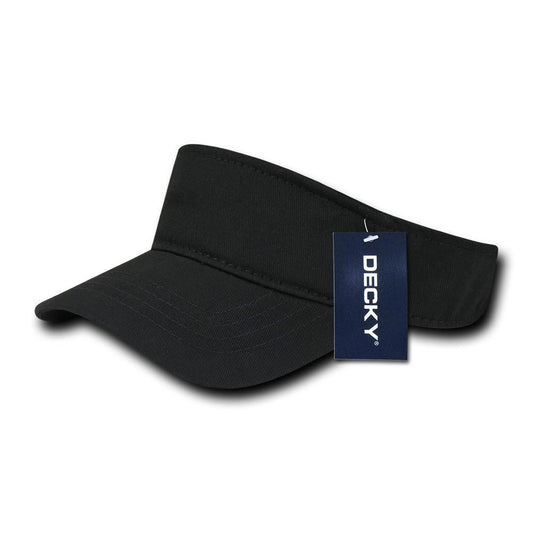 Wholesale Bulk Blank Kids' Youth Visors - Decky 7007 - Black