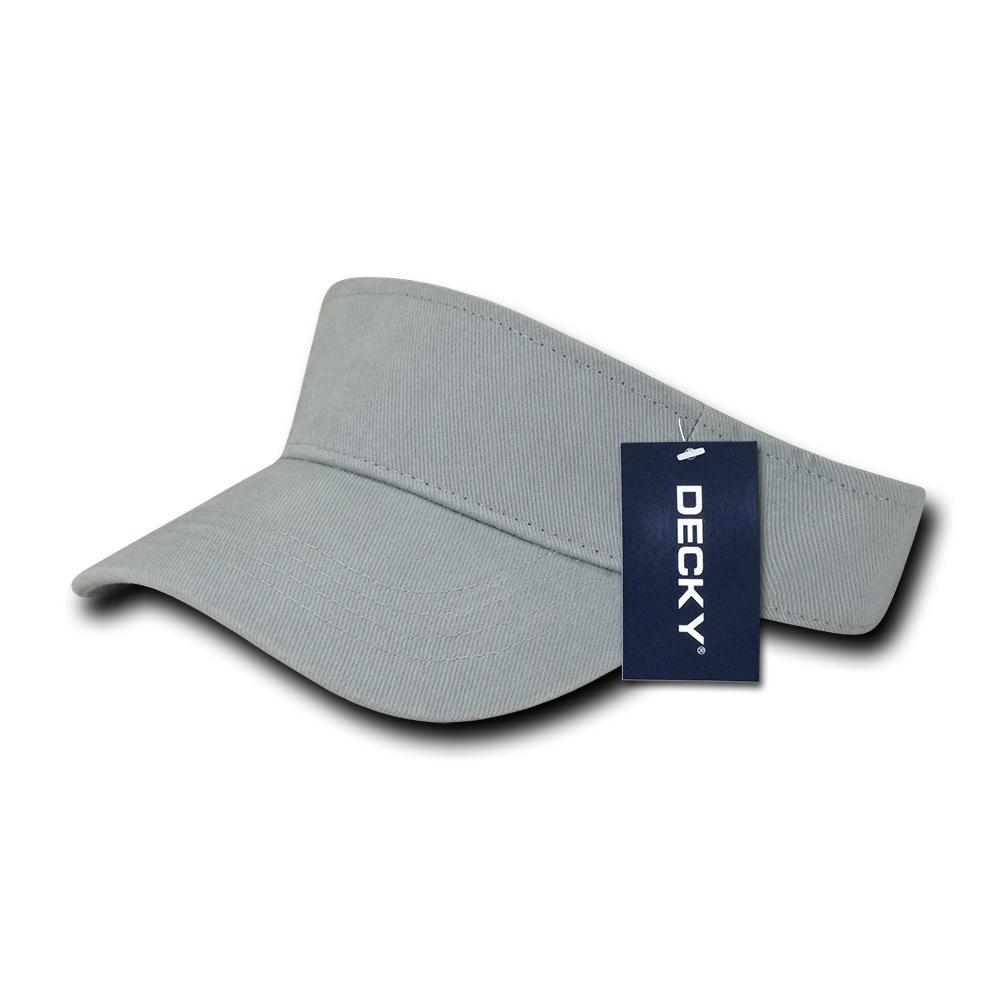 Wholesale Bulk Blank Kids' Youth Visors - Decky 7007 - Grey