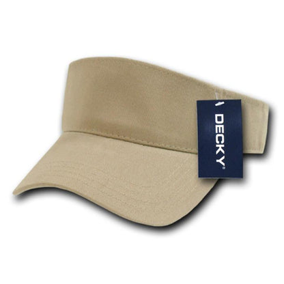 Wholesale Bulk Blank Kids' Youth Visors - Decky 7007 - Khaki