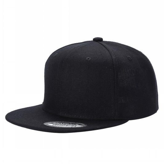 Unbranded Wool Snapback Hat, Blank Flat Bill Cap
