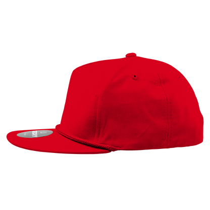 Custom Embroidered Decky 1041 - Classic Flat Bill Golf Hat with Rope, Snapback