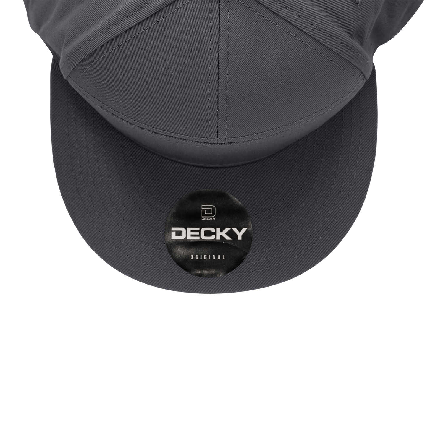 Custom Embroidered Decky 1098 - 7 Panel Flat Bill Hat, Snapback, 7 Panel High Profile Structured Cap