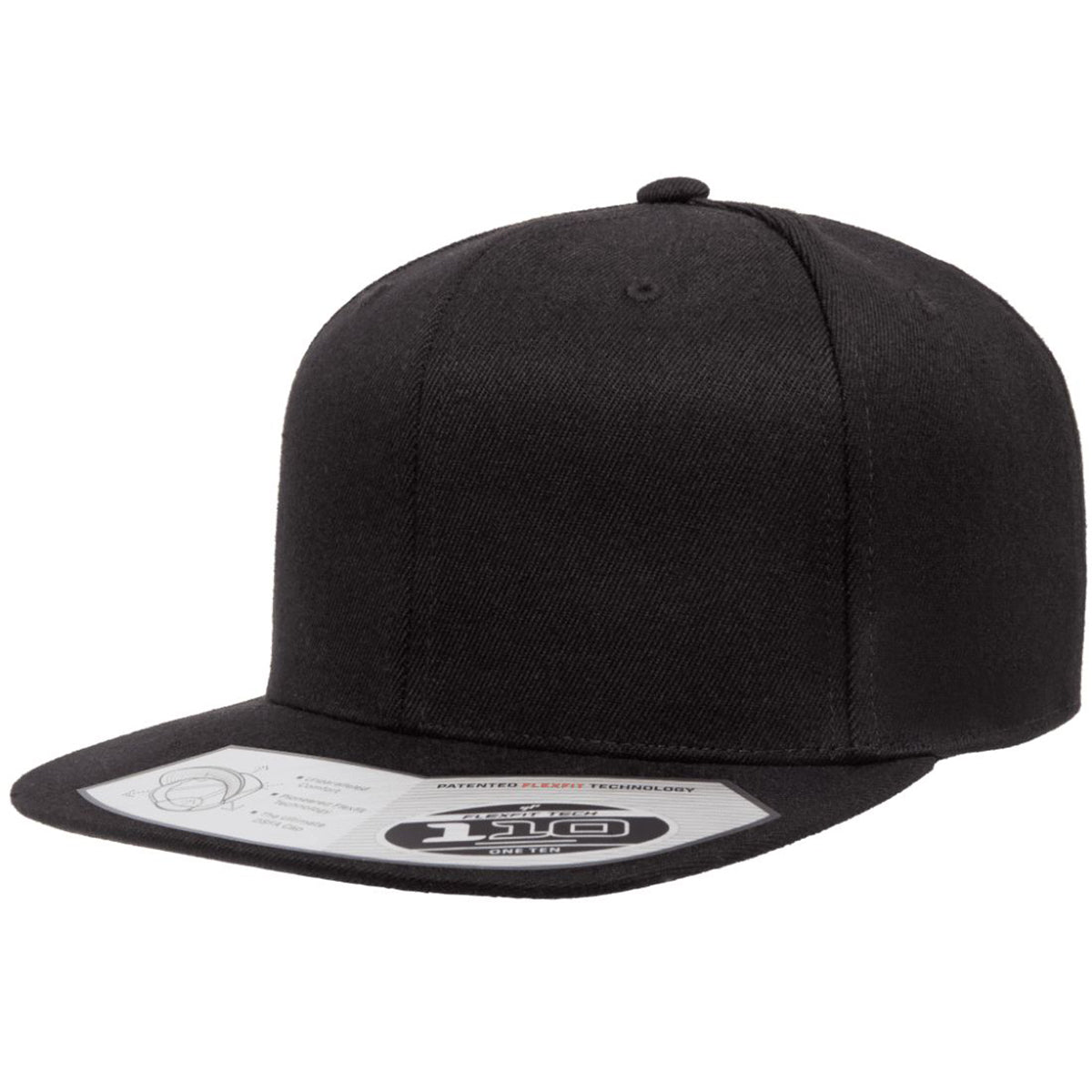 Flexfit 110 Premium Snapback Hat Flat Bill Cap 110F, 110FT - Blank