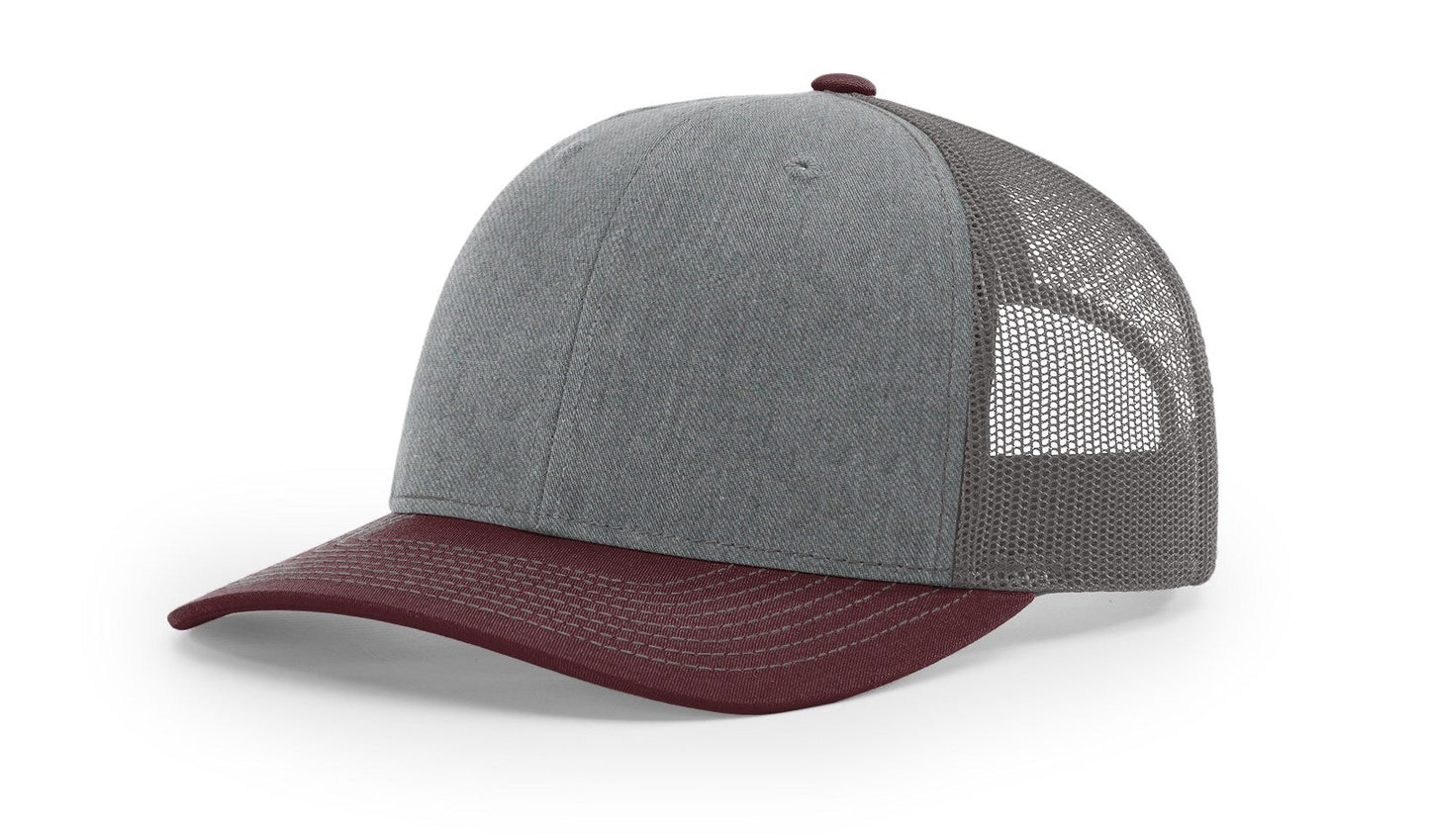 Richardson 112 Trucker Cap Tri Color Hats Three Colors - Blank