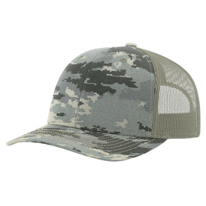 Richardson 112P Printed Trucker Hat Snapback Cap - Blank