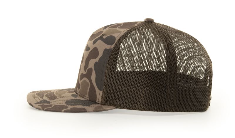Custom Patch Richardson 112PFP Printed Five Panel Trucker - Duck Camo Colors