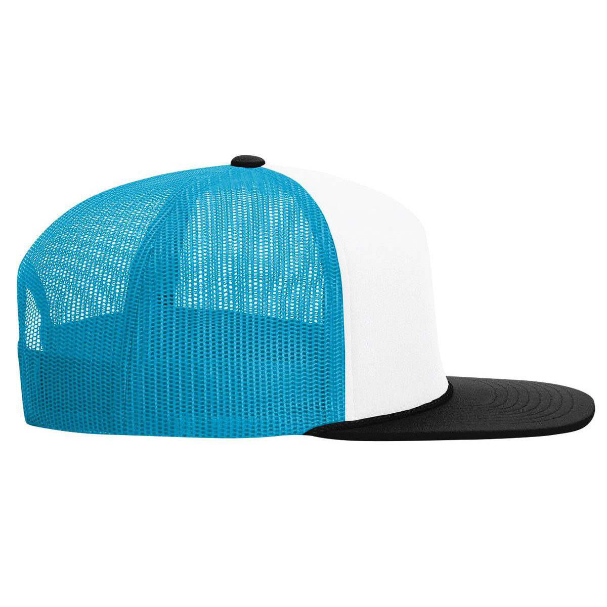 Richardson 113 Foamie Trucker Hat, Flat Bill Foam Trucker - Blank