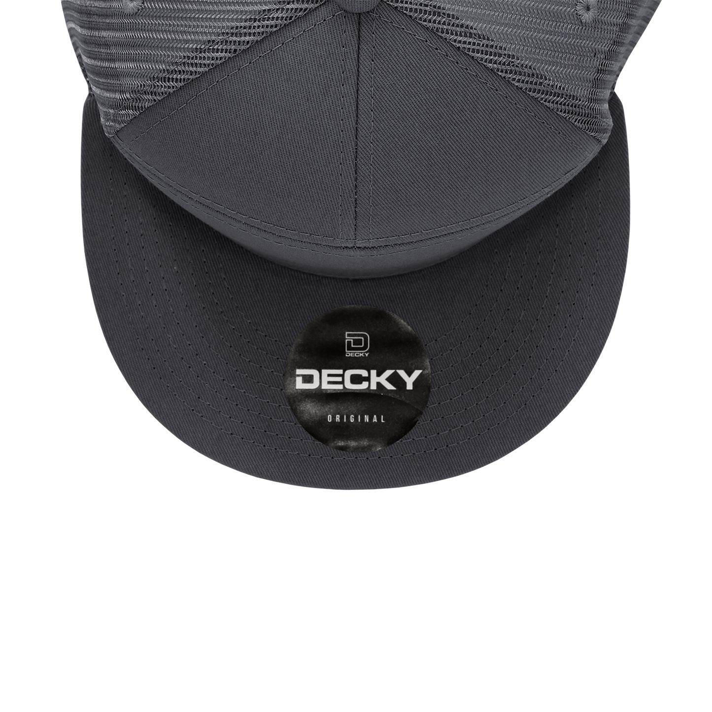 Custom Patch Decky 1133 - 7 Panel Trucker Flat Bill Snapback Hat