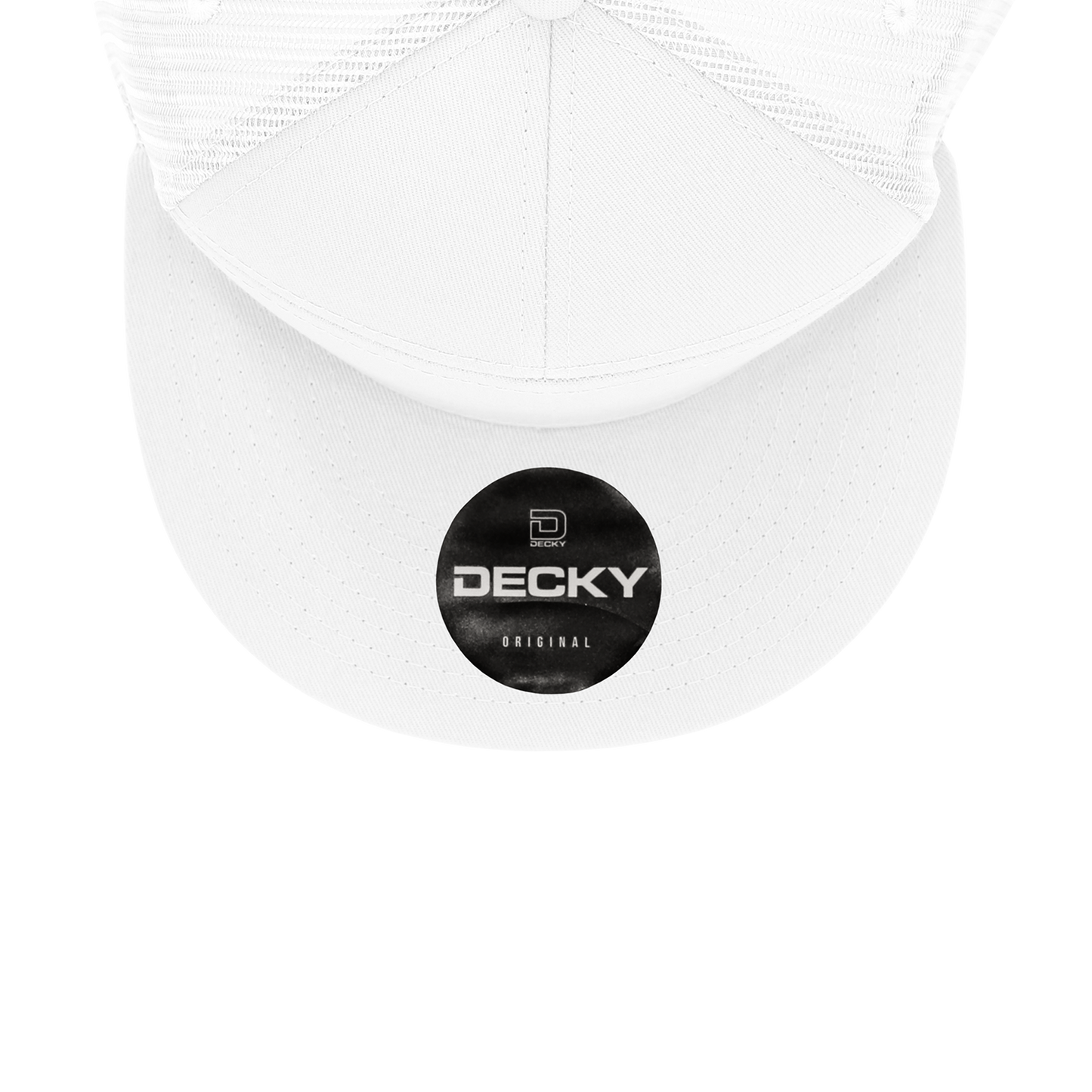 Custom Embroidered Decky 1133 - 7 Panel Trucker Flat Bill Snapback Hat