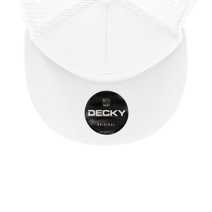 Custom Patch Decky 1133 - 7 Panel Trucker Flat Bill Snapback Hat